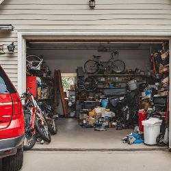 Unorganized Garage Needing Cleaned Out