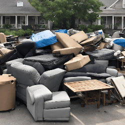 Heavy Furniture Piled On Curb